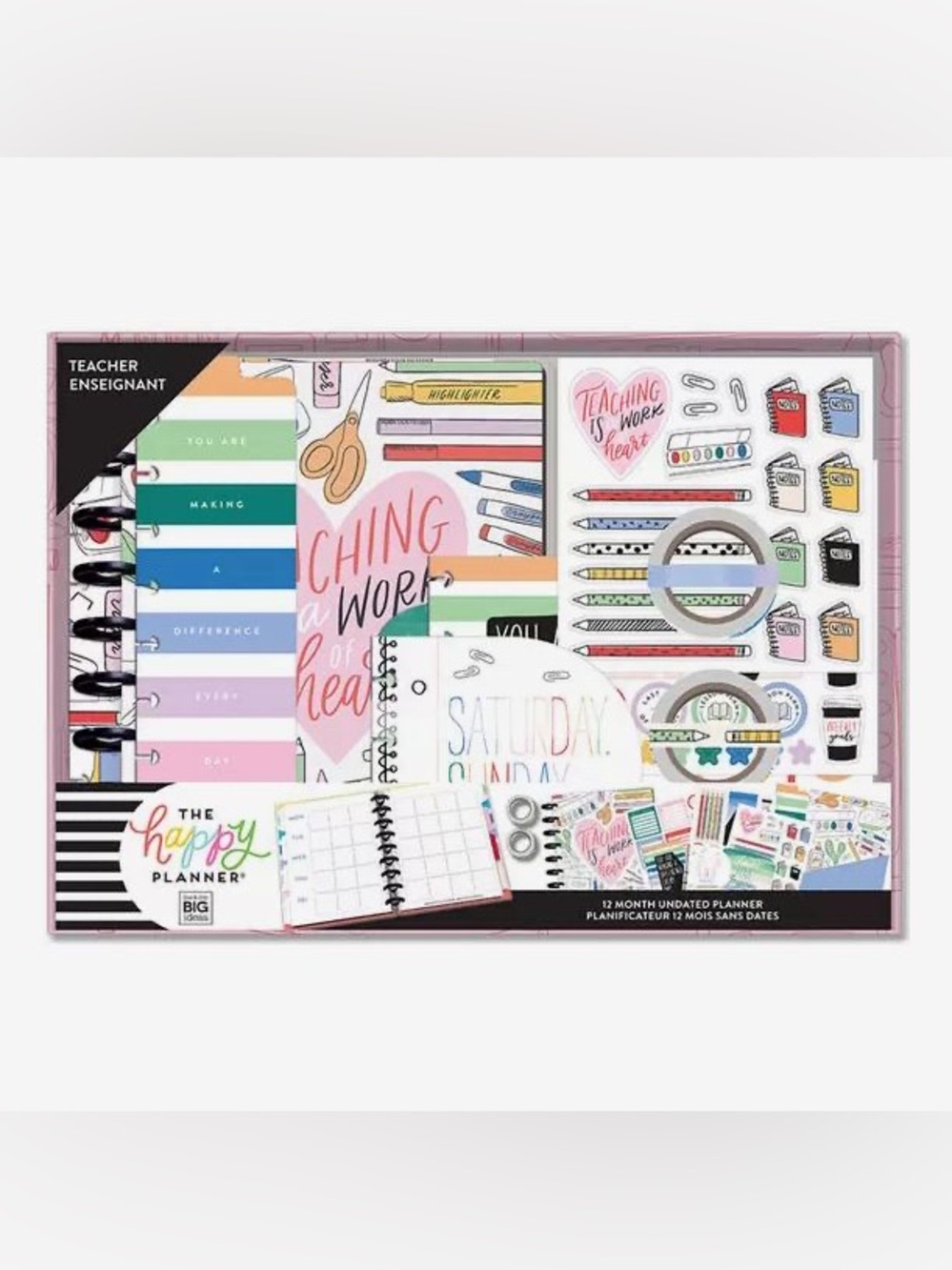 The Happy Planner Teacher Kit - Pastel Rainbow Accents BRAND NEW